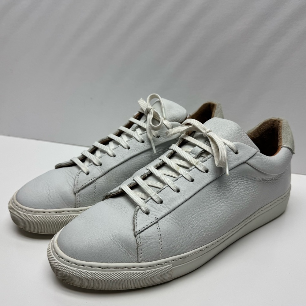 Goat Lane White Leather Men's Golf Shoes - Picture 4 of 8